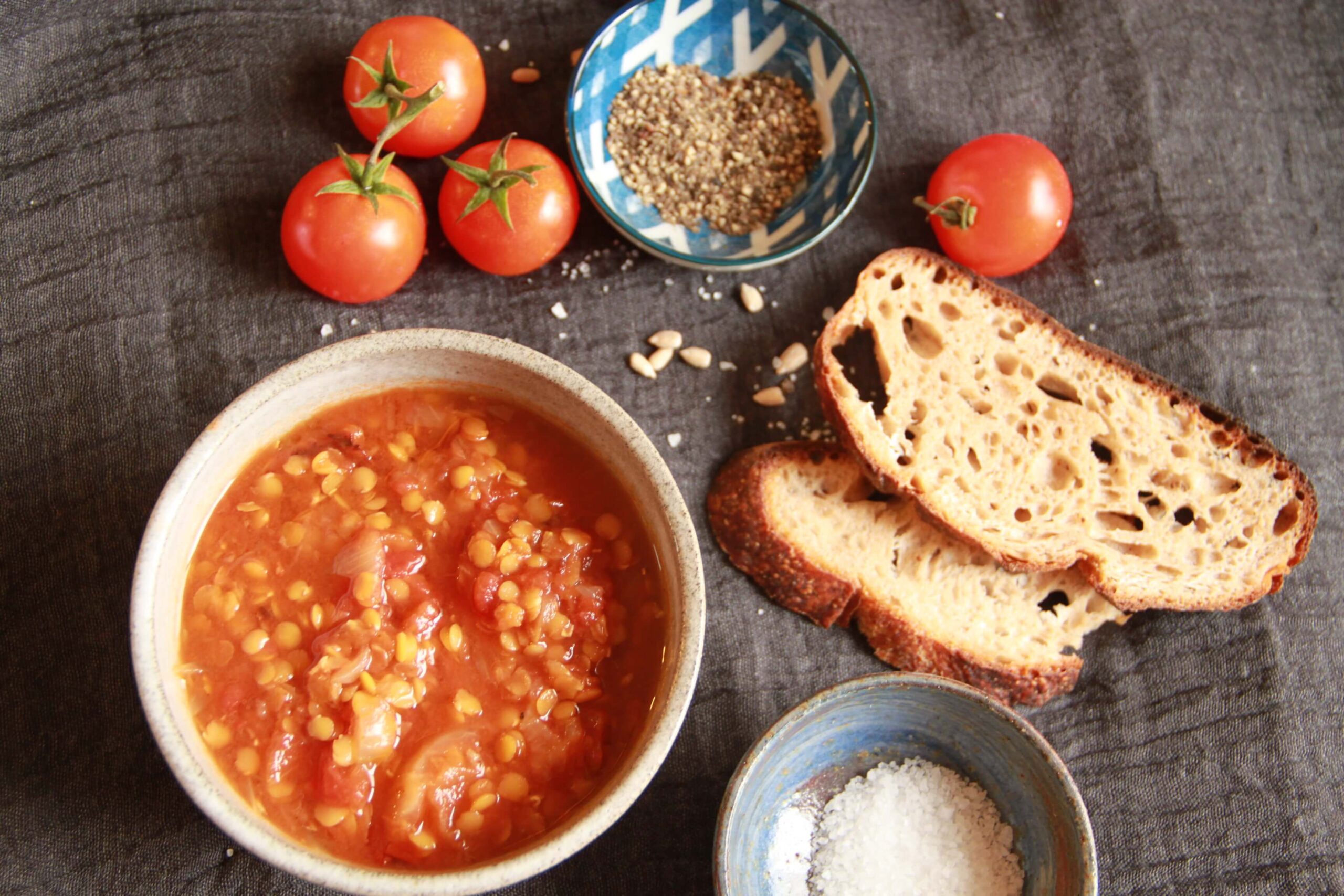 מרק עדשים tomato lentil soup