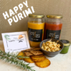 משלוח מנות זוגי - 2 צנצנות מרק, קרוטונים, קרקרים ופסטו